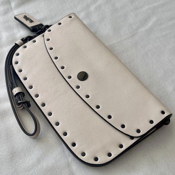 Coach Chalk/White 1941 Clutch Bag With Rivets - Picture 3 of 9